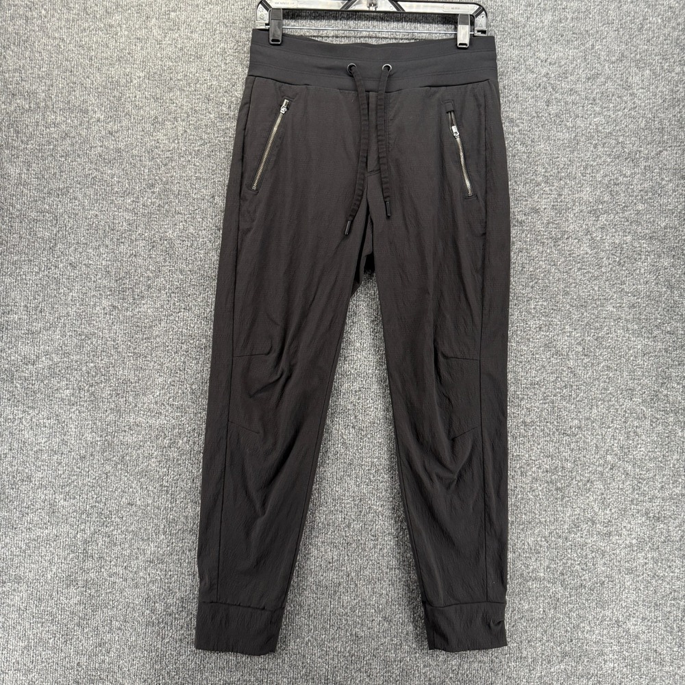 Athleta Jogger Pants Womens 4 Black Trekkie North Pull On Nylon Tapered Active